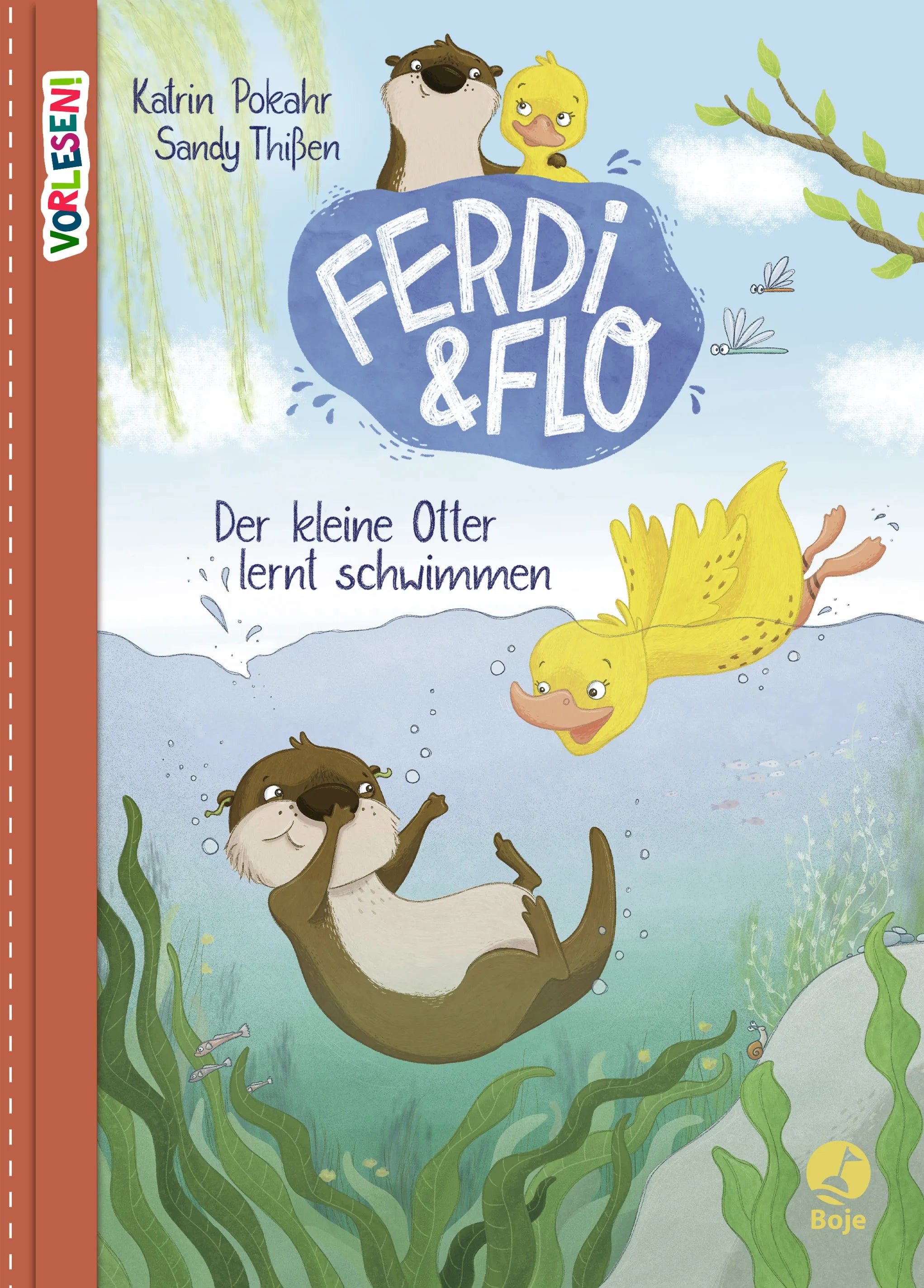 Buchcover von 'Ferdi & Flo - Der kleine Otter lernt schwimmen' - Gebundene Ausgabe von Katrin Pokahr