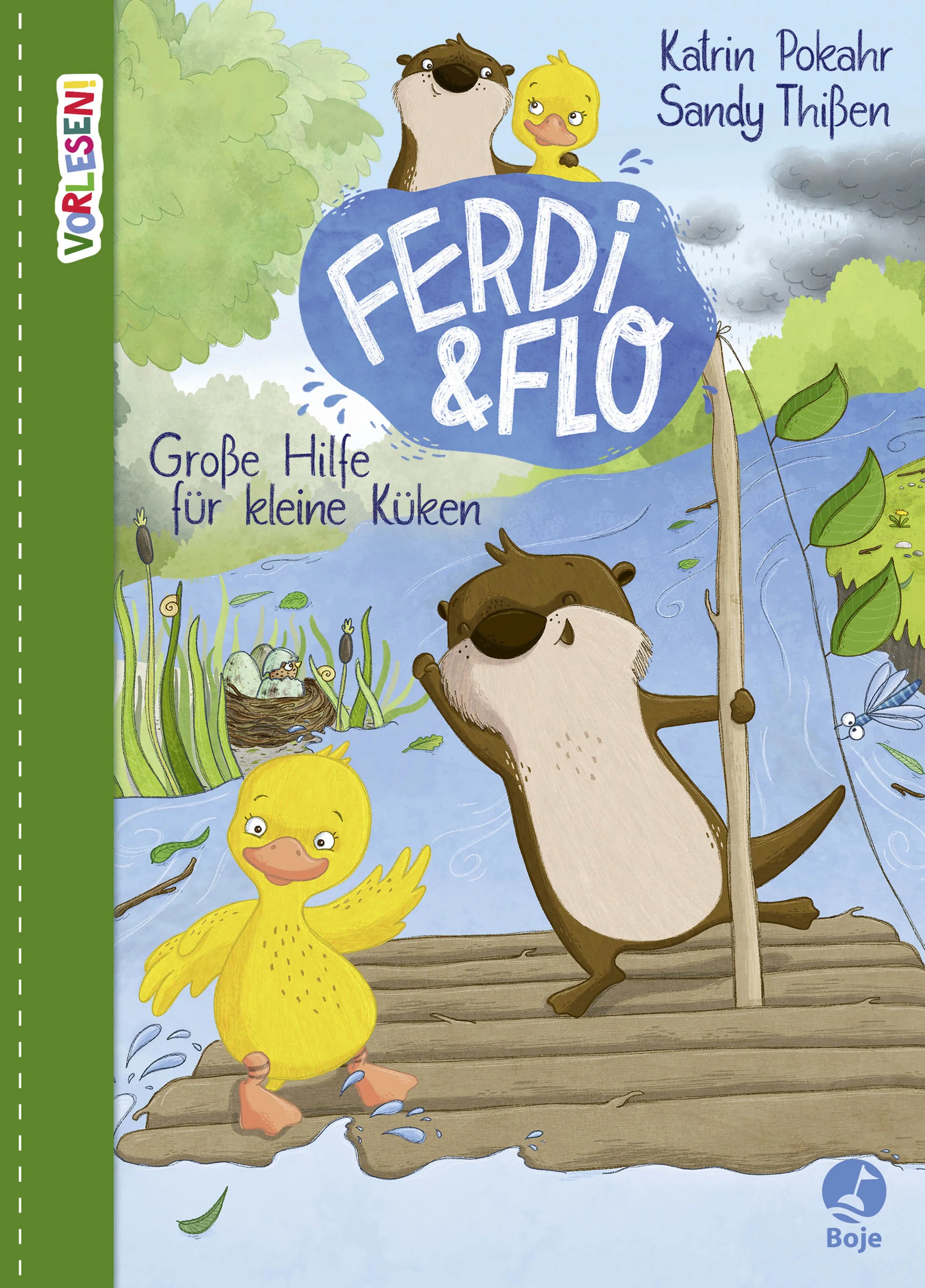 Buchcover von 'Ferdi & Flo - Große Hilfe für kleine Küken' - Gebundene Ausgabe von Katrin Pokahr