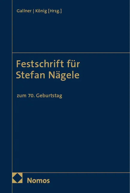 Cover: Festschrift für Stefan Nägele (E-Book)
