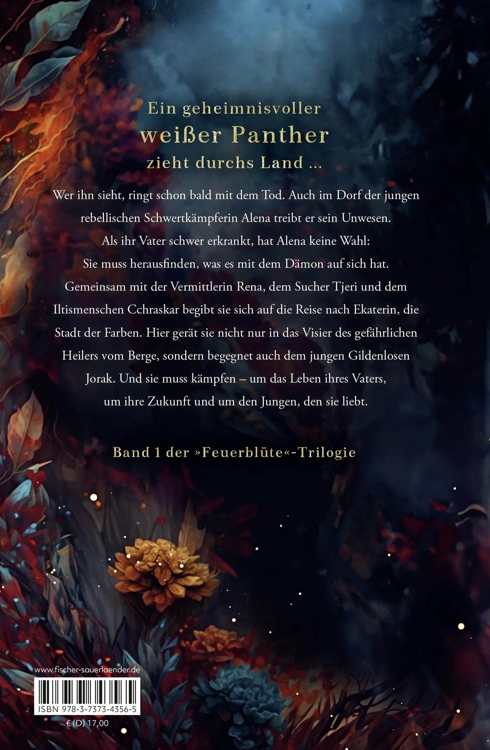 Rückseite: Feuerblüte – Tochter der Flammen (Hardcover)