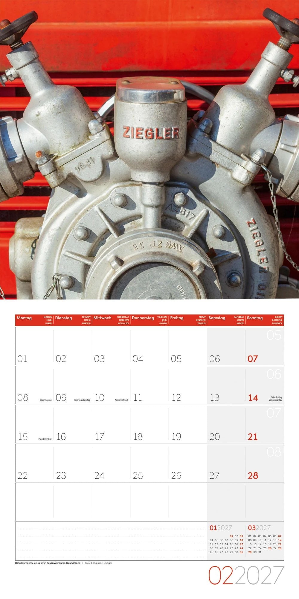 Feuerwehr Kalender 2027 - 30x30 - Art12 – Ansicht