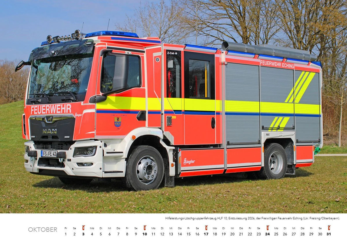 Feuerwehr Kalender 2027 Wandkalender – Ansicht