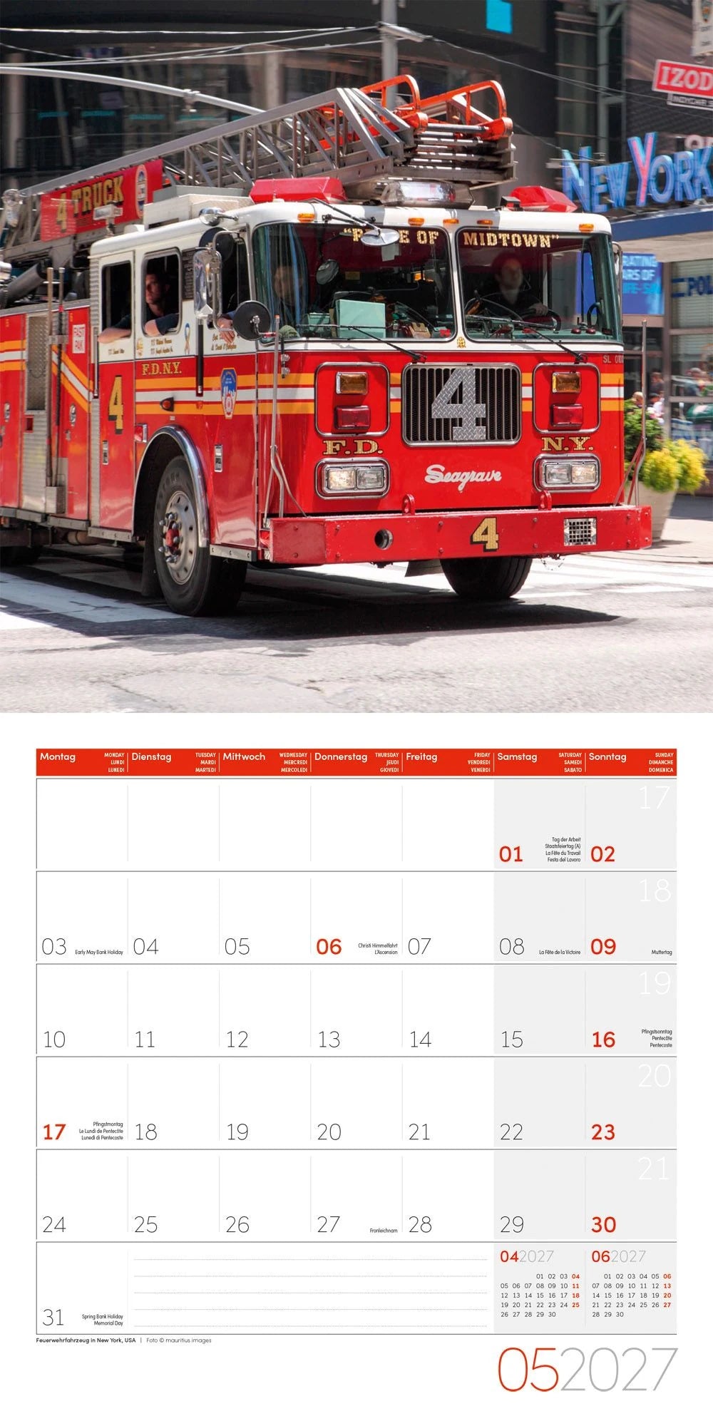 Feuerwehr Kalender 2027 - 30x30 - Art12 – Ansicht