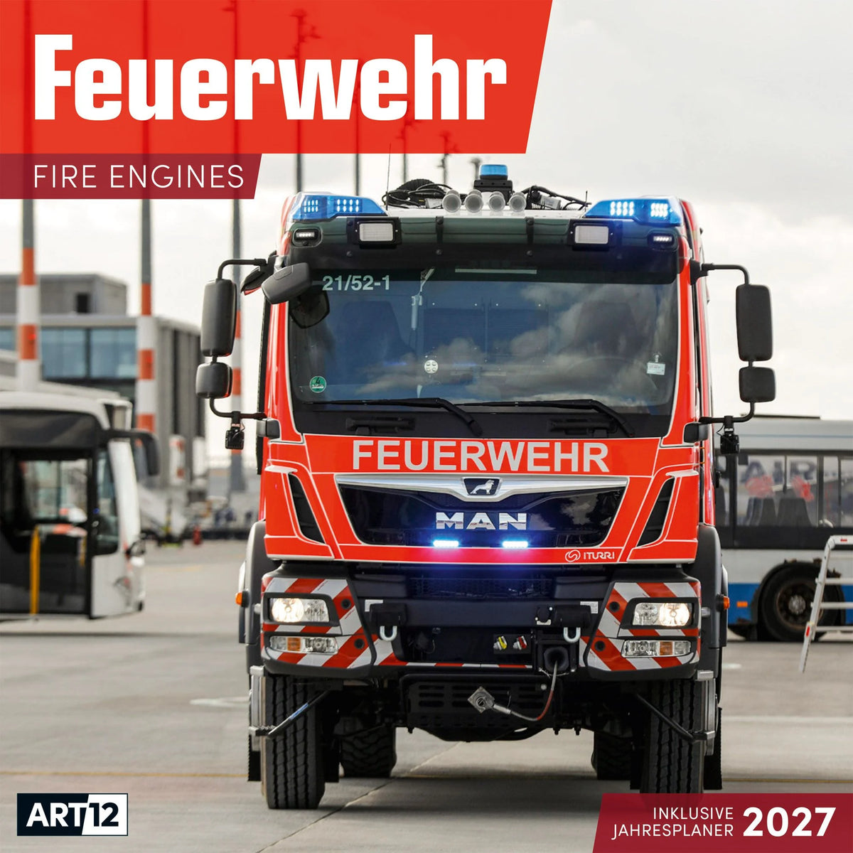 Wandkalender: Feuerwehr Kalender 2027 - 30x30 - Art12