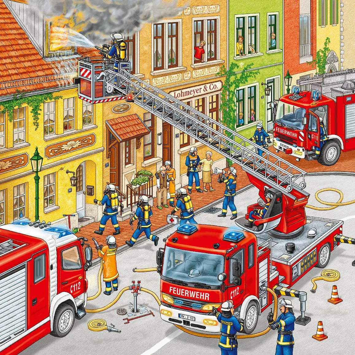 Kinderpuzzle 3x49 Teile - Feuerwehreinsatz – Ansicht