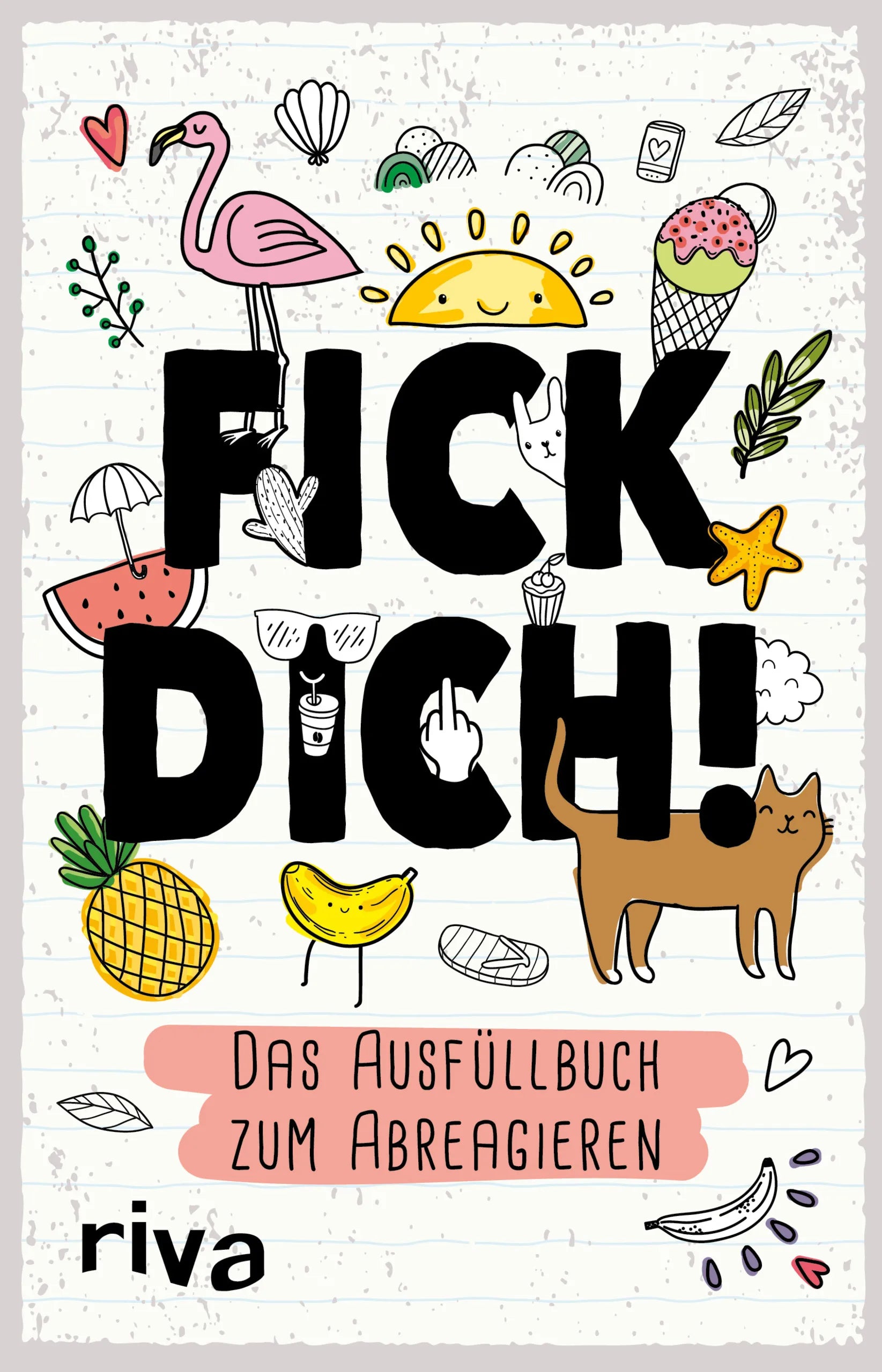 Buchcover von 'Fick dich! – Das Ausfüllalbum' - Gebundene Ausgabe von riva Verlag