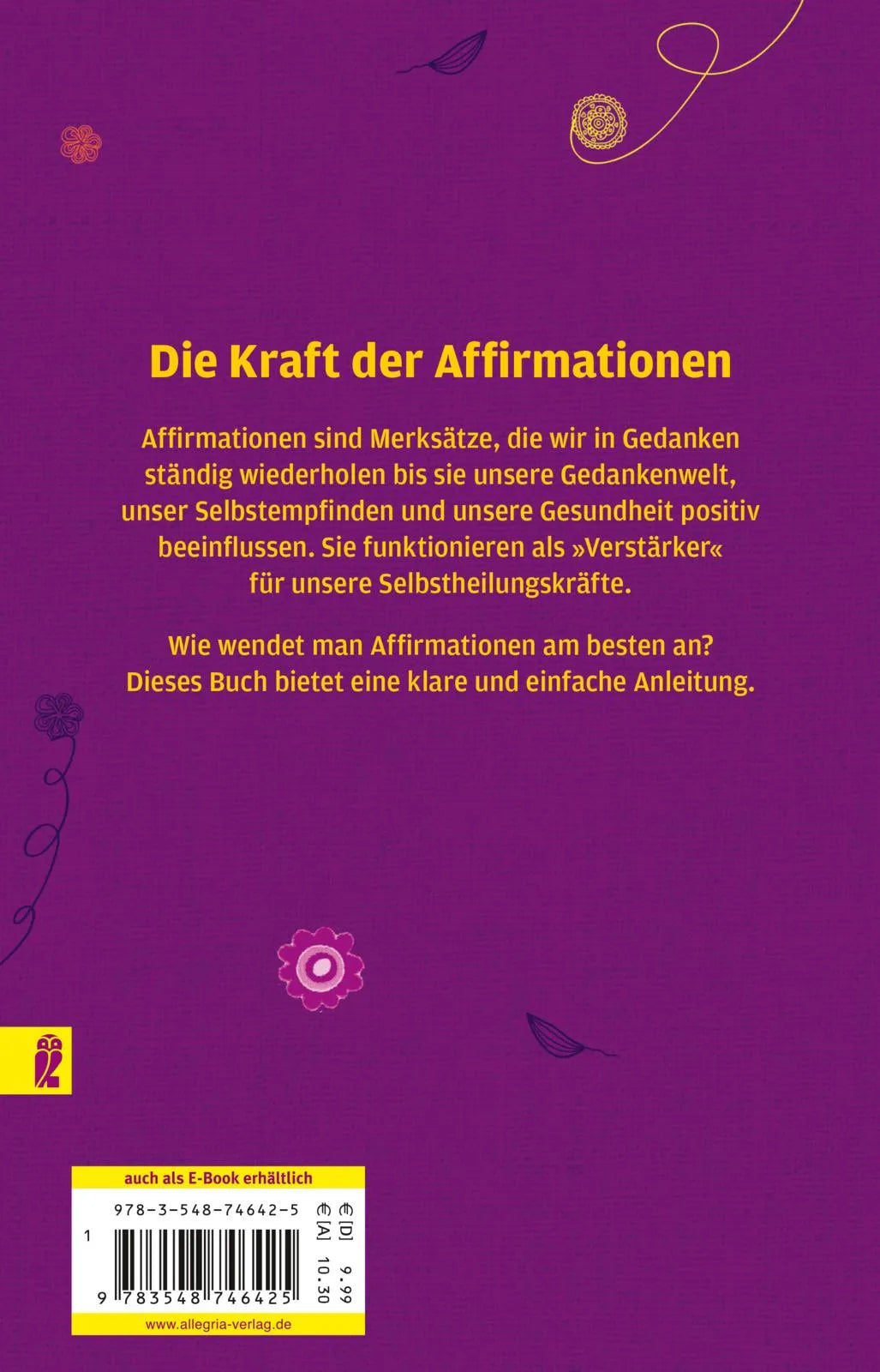 Buchrückseite von 'Finde Deine Lebenskraft' mit Klappentext - Taschenbuch