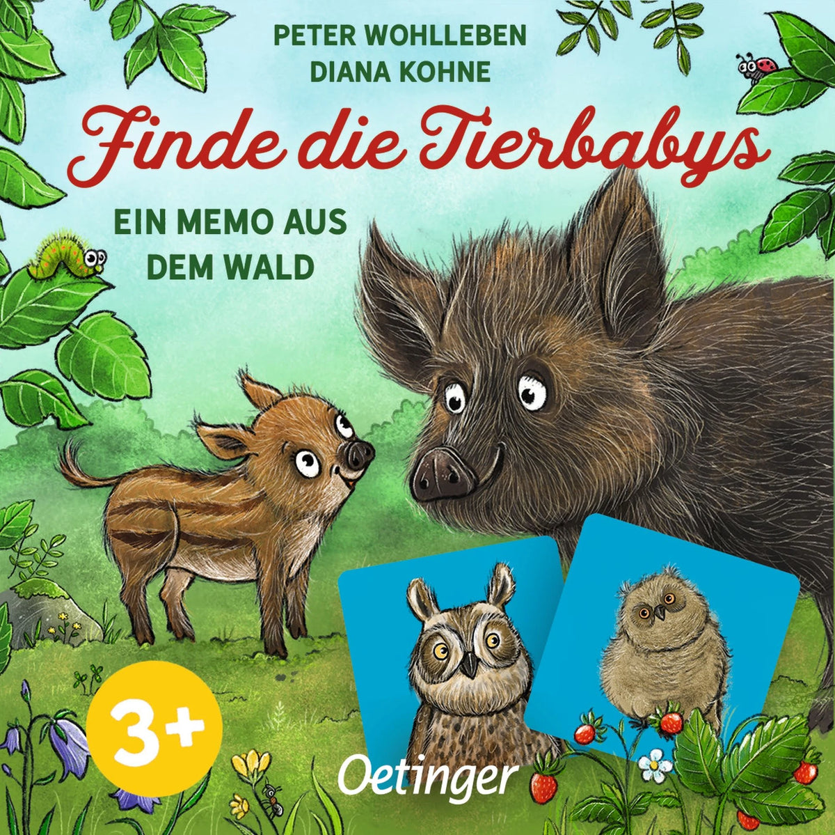 Finde die Tierbabys. Ein Memo aus dem Wald für Kinder ab 3 Jahren – Ansicht