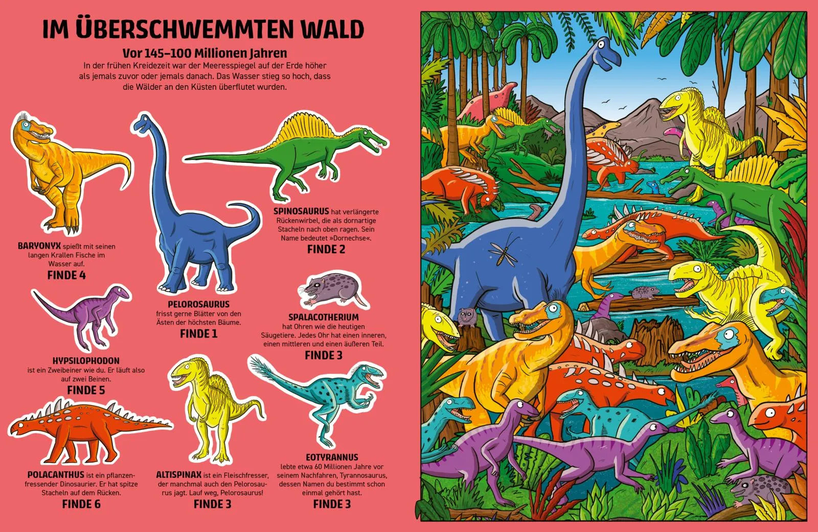 Innenansicht von 'Finde Dinosaurier, Mammut und Säbelzahntiger' - Taschenbuch