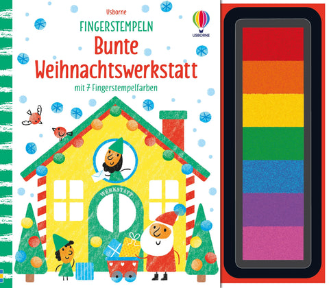 Fingerstempeln: Bunte Weihnachtswerkstatt