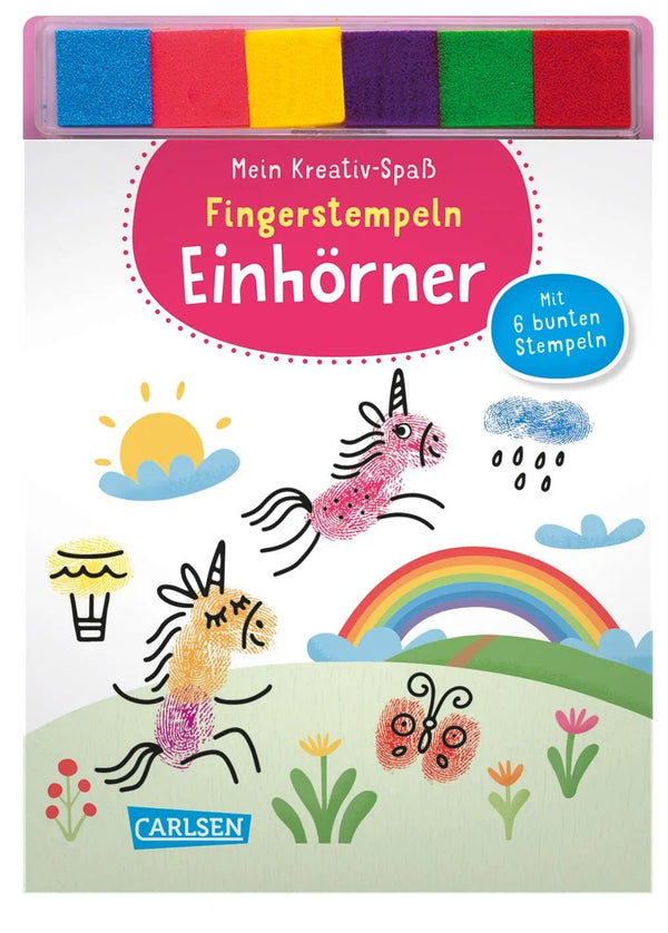 Fingerstempeln: Einhörner