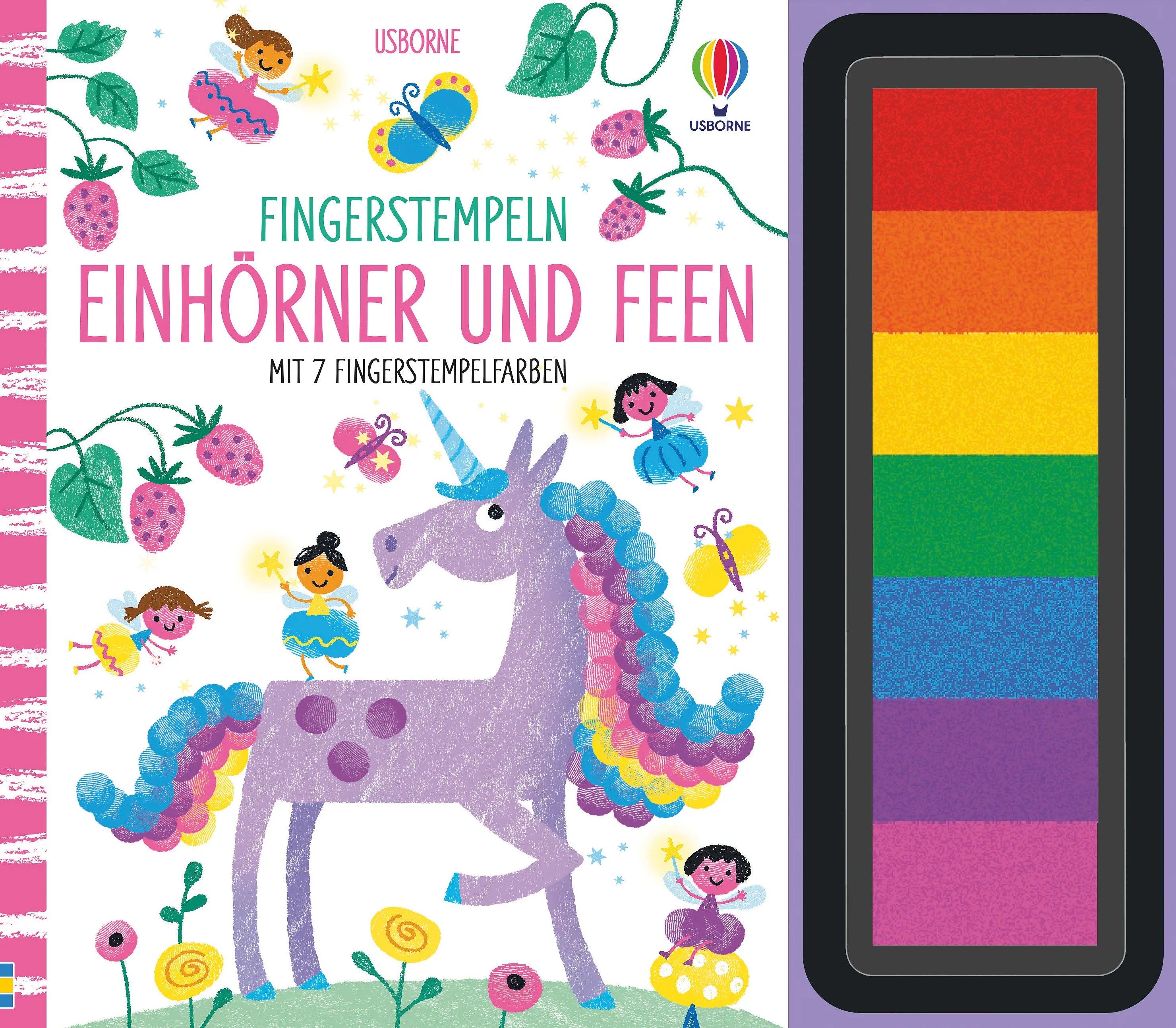 Buchcover von 'Fingerstempeln: Einhörner und Feen' - Gebundene Ausgabe von Fiona Watt