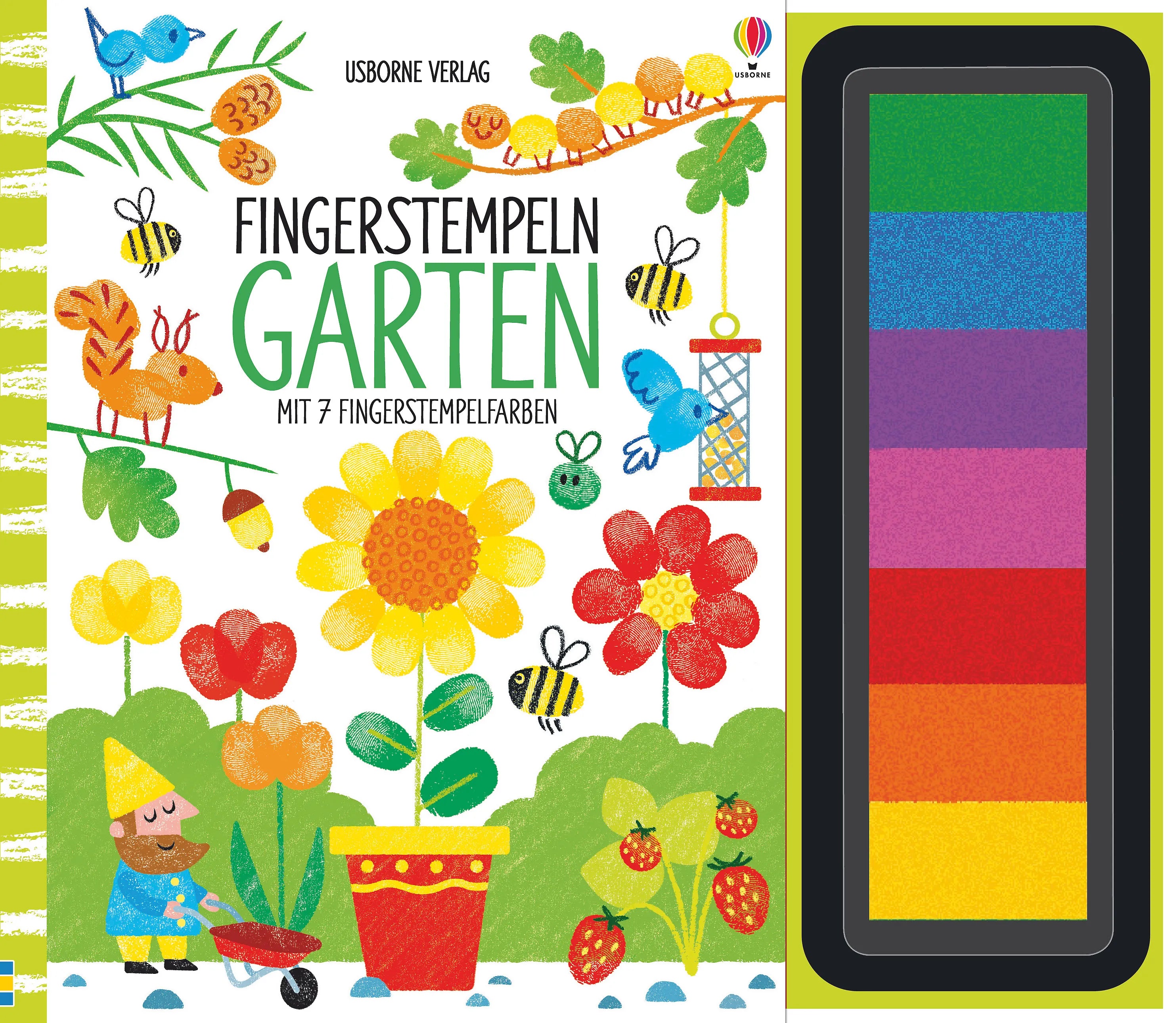 Buchcover von 'Fingerstempeln: Garten' - Gebundene Ausgabe von Fiona Watt