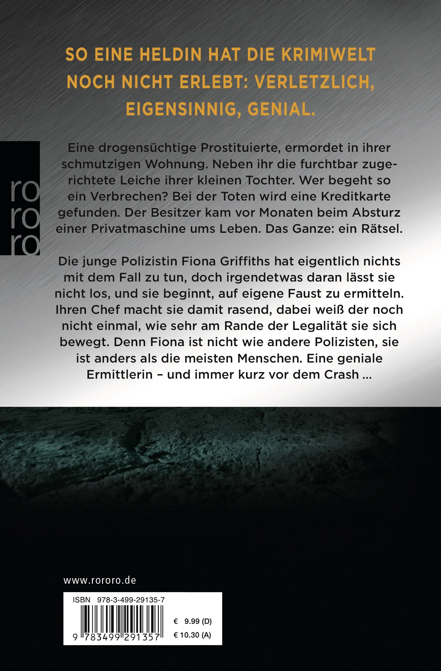 Buchrückseite von 'Fiona: Den Toten verpflichtet' mit Klappentext - Taschenbuch