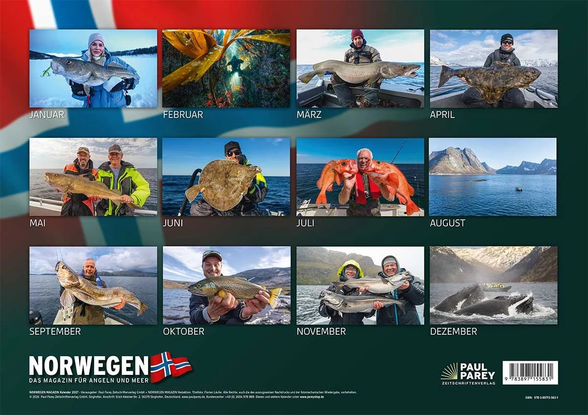 FISCH & FANG Edition: Norwegen Kalender 2027 – Ansicht