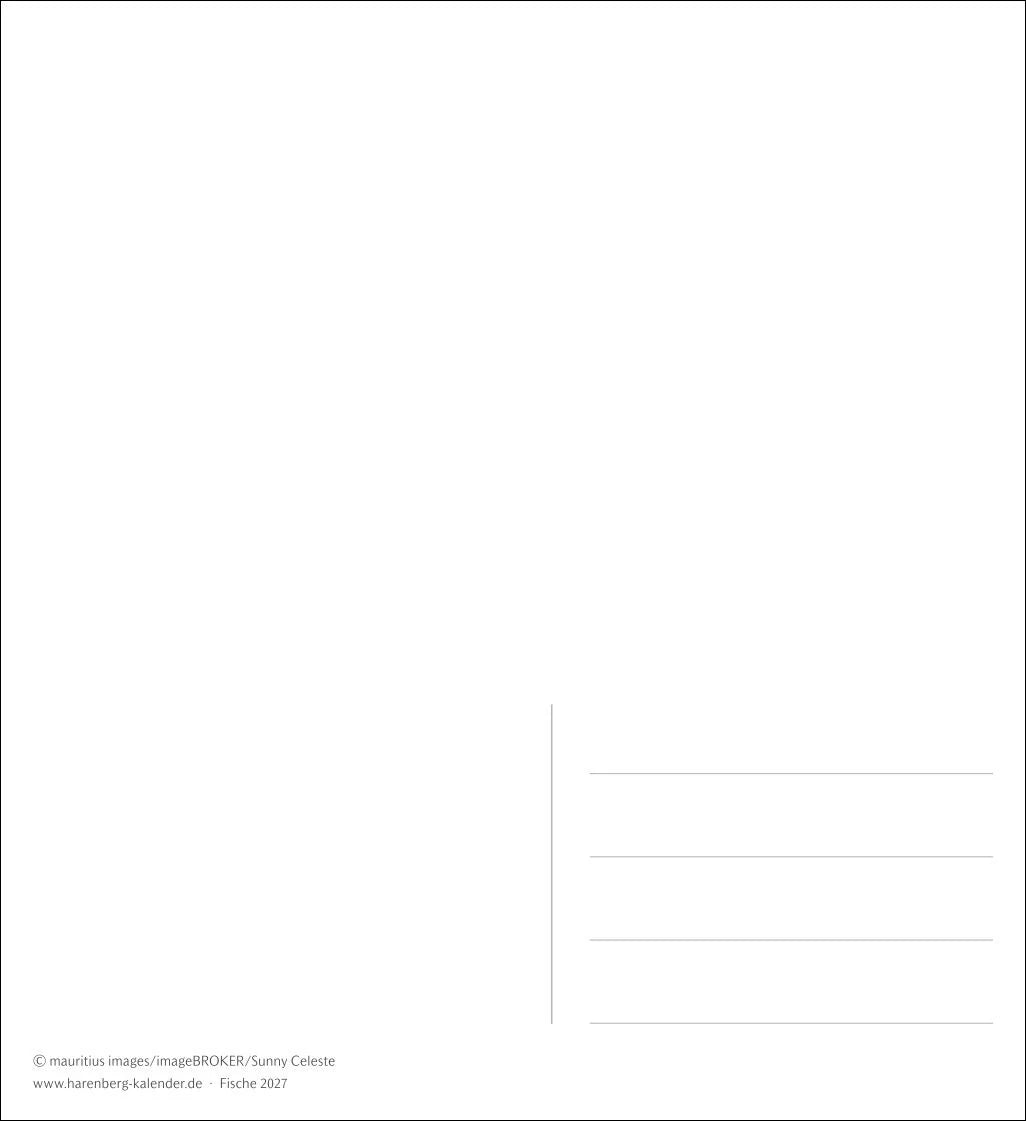 Fische Postkartenkalender 2027 - Postkartenkalender mit 53 historischen Zeichnungen – Ansicht
