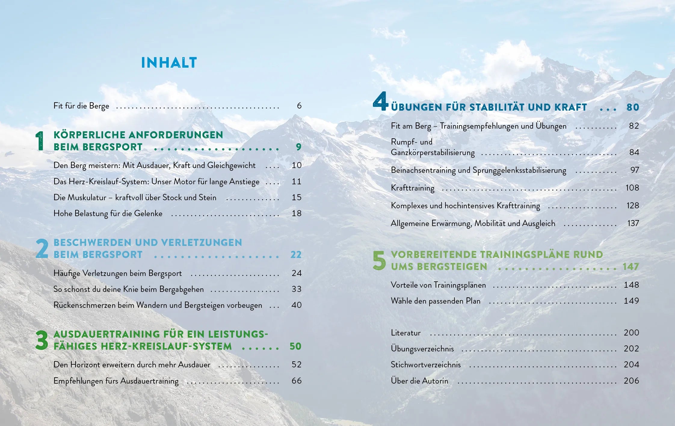Innenansicht von 'Fit für die Berge' - Taschenbuch