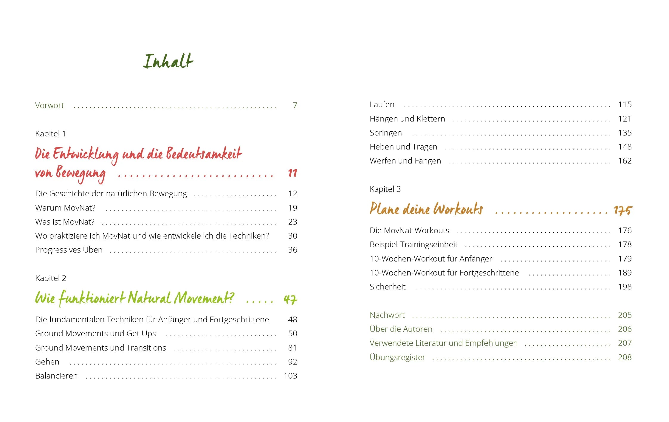 Innenansicht von 'Fit und gesund mit Natural Movement' - Taschenbuch