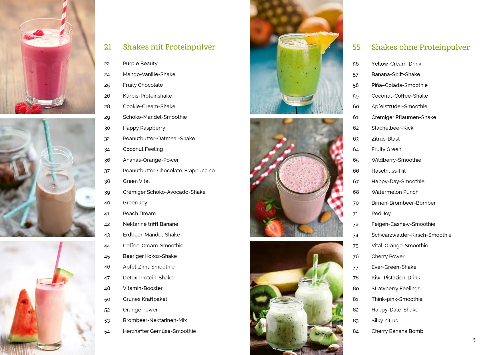 Innenansicht von 'Fitness-Shakes und -Smoothies' - Taschenbuch