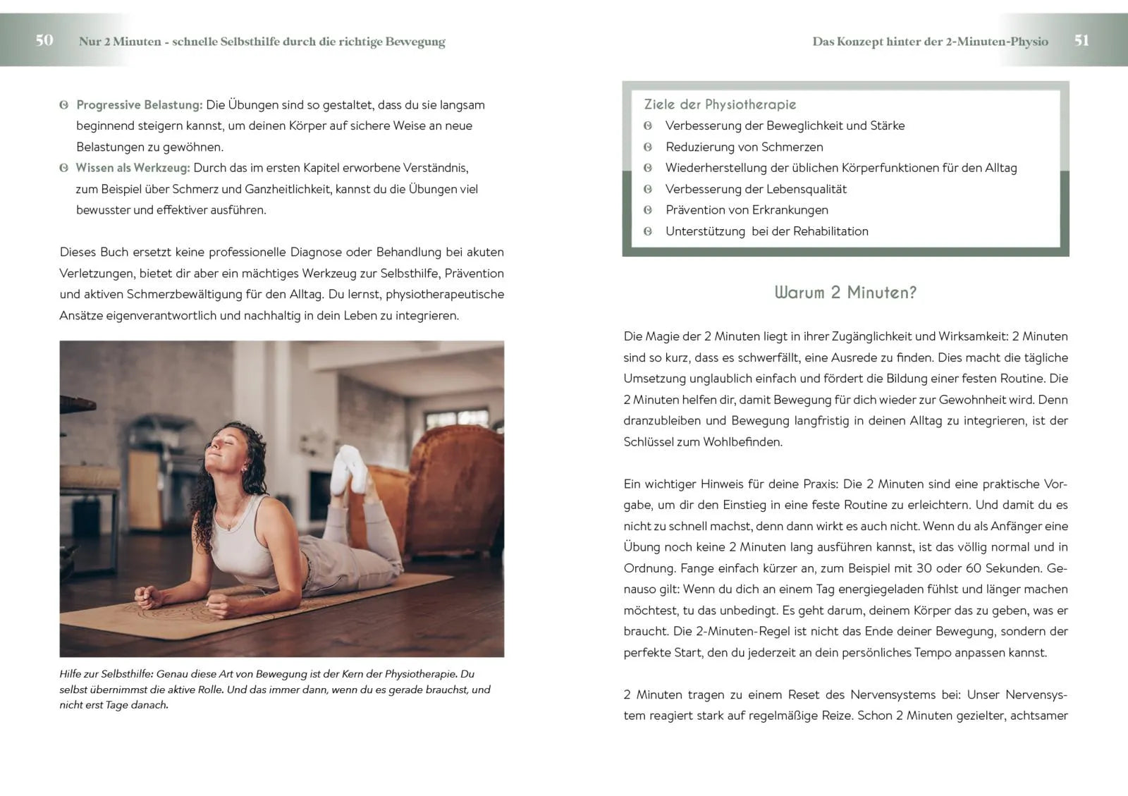 Innenansicht von 'Fix yourself – Deine 2-Minuten-Physiotherapie' - Taschenbuch
