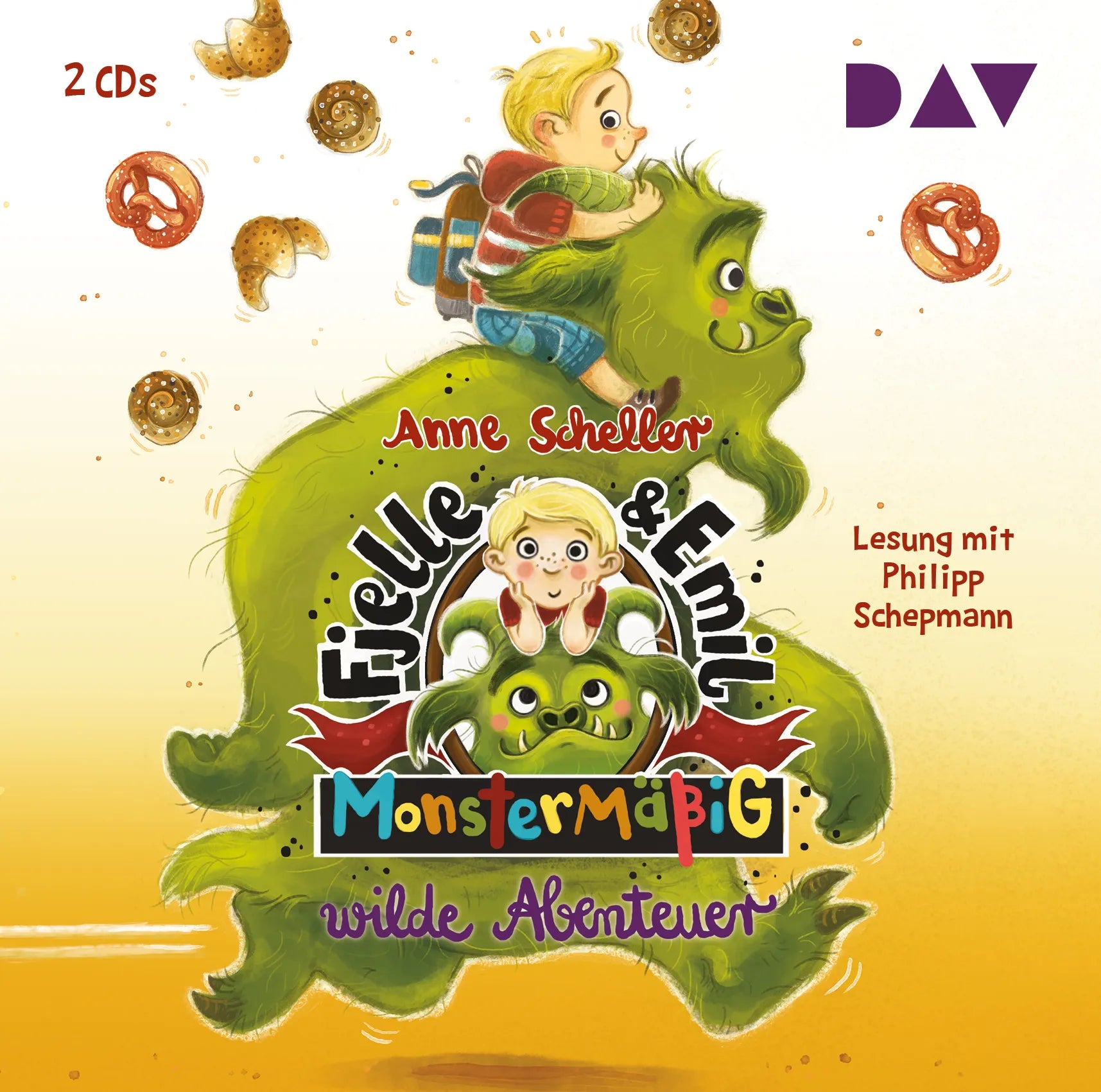 Buchcover von 'Fjelle und Emil – Teil 2: Monstermäßig wilde Abenteuer' - Hörbuch (CD) von Anne Scheller