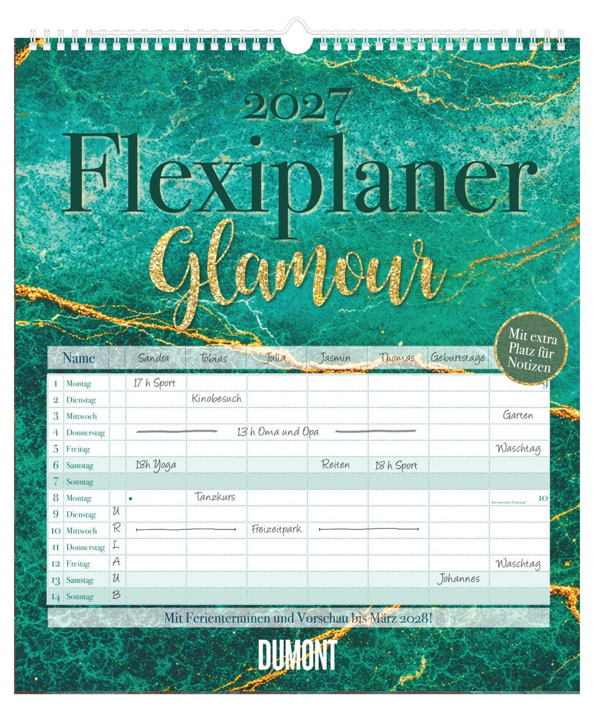 Familienplaner: Flexiplaner Glamour 2027