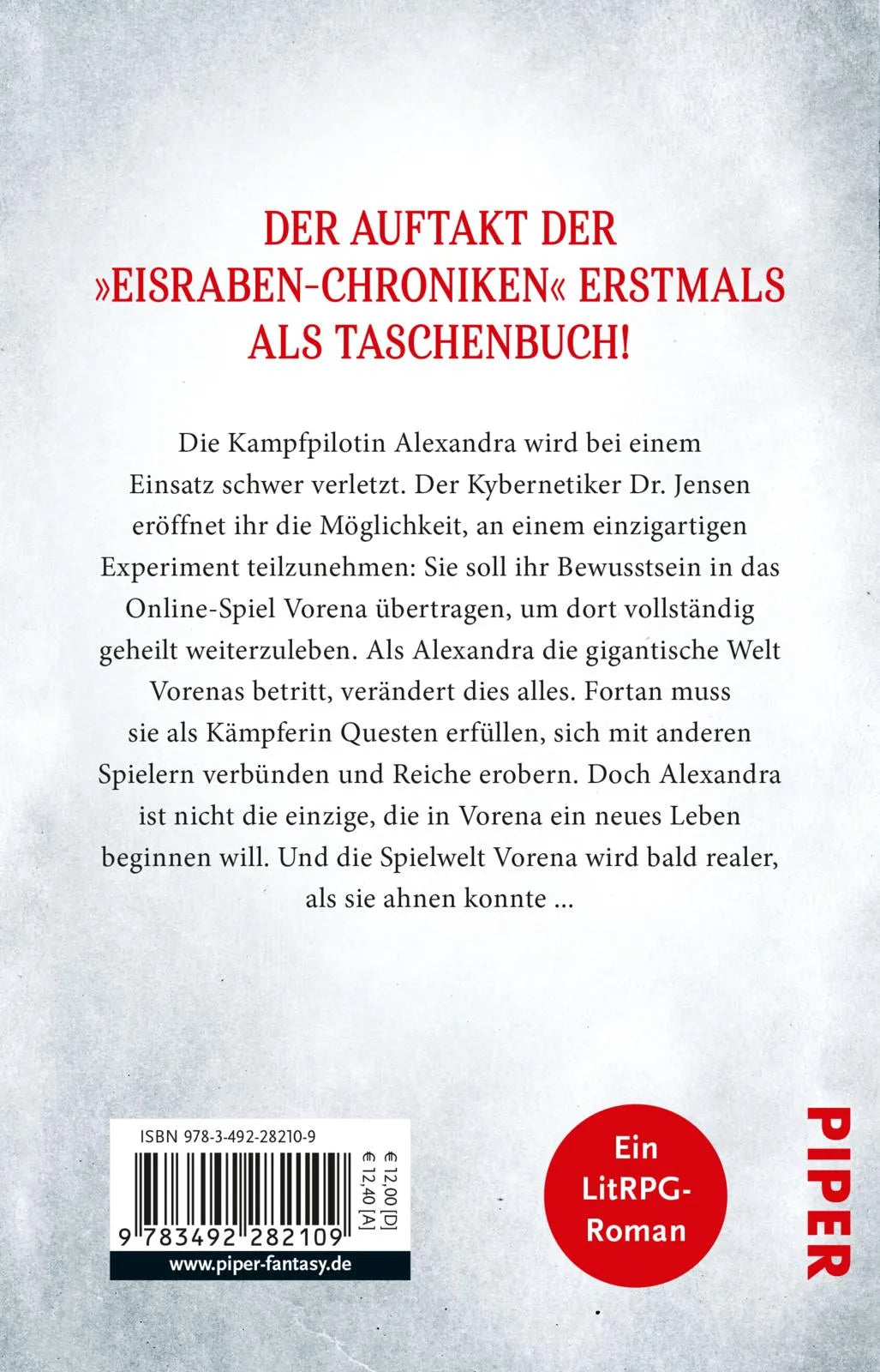 Buchrückseite von 'Fluchbrecher' mit Klappentext - Taschenbuch