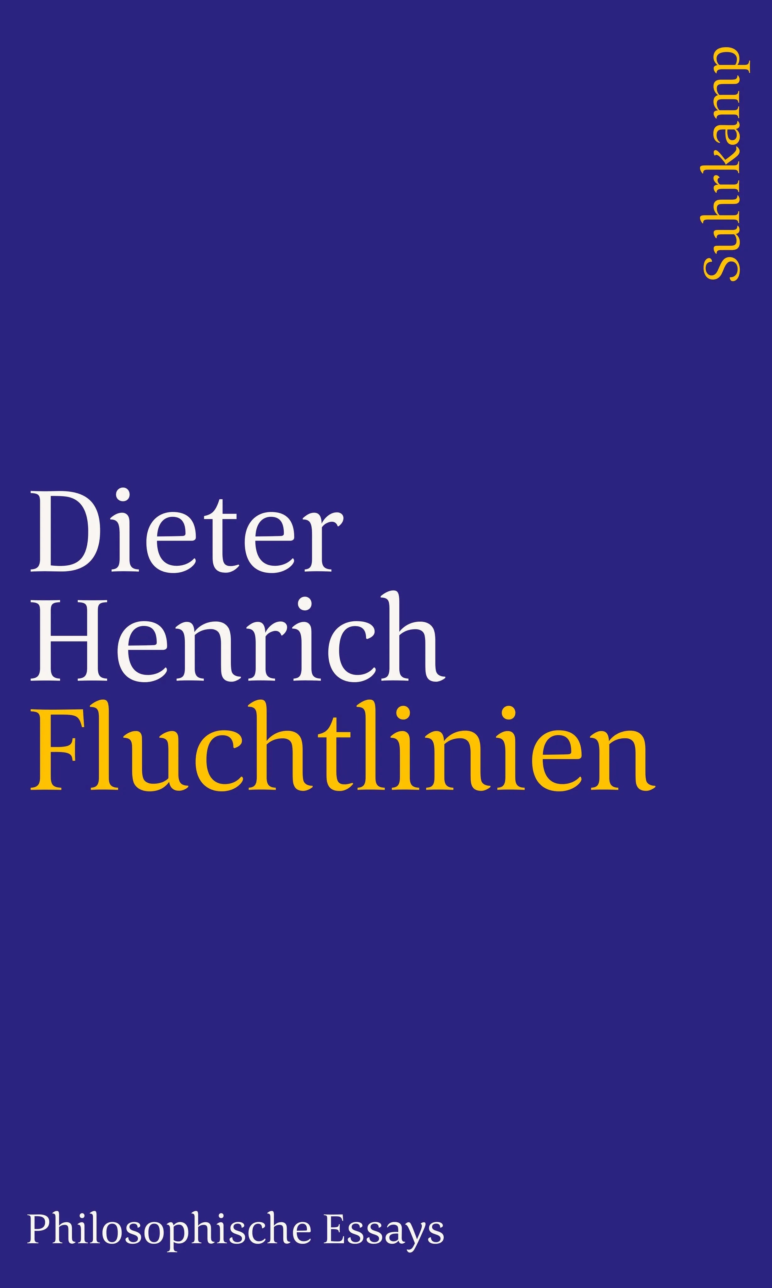 Buchcover von 'Fluchtlinien' - Taschenbuch von Dieter Henrich