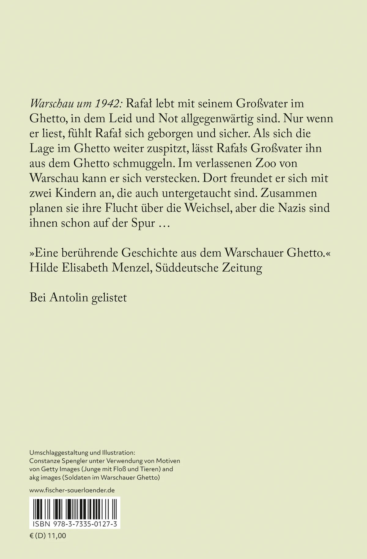 Buchrückseite von 'Flügel aus Papier' mit Klappentext - Taschenbuch