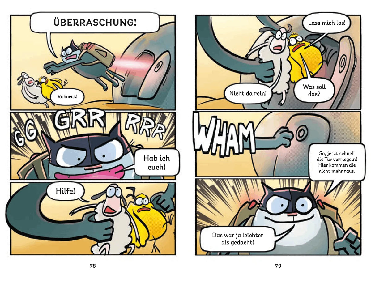 Detailansicht: Fluffy und Robocat (Hardcover)