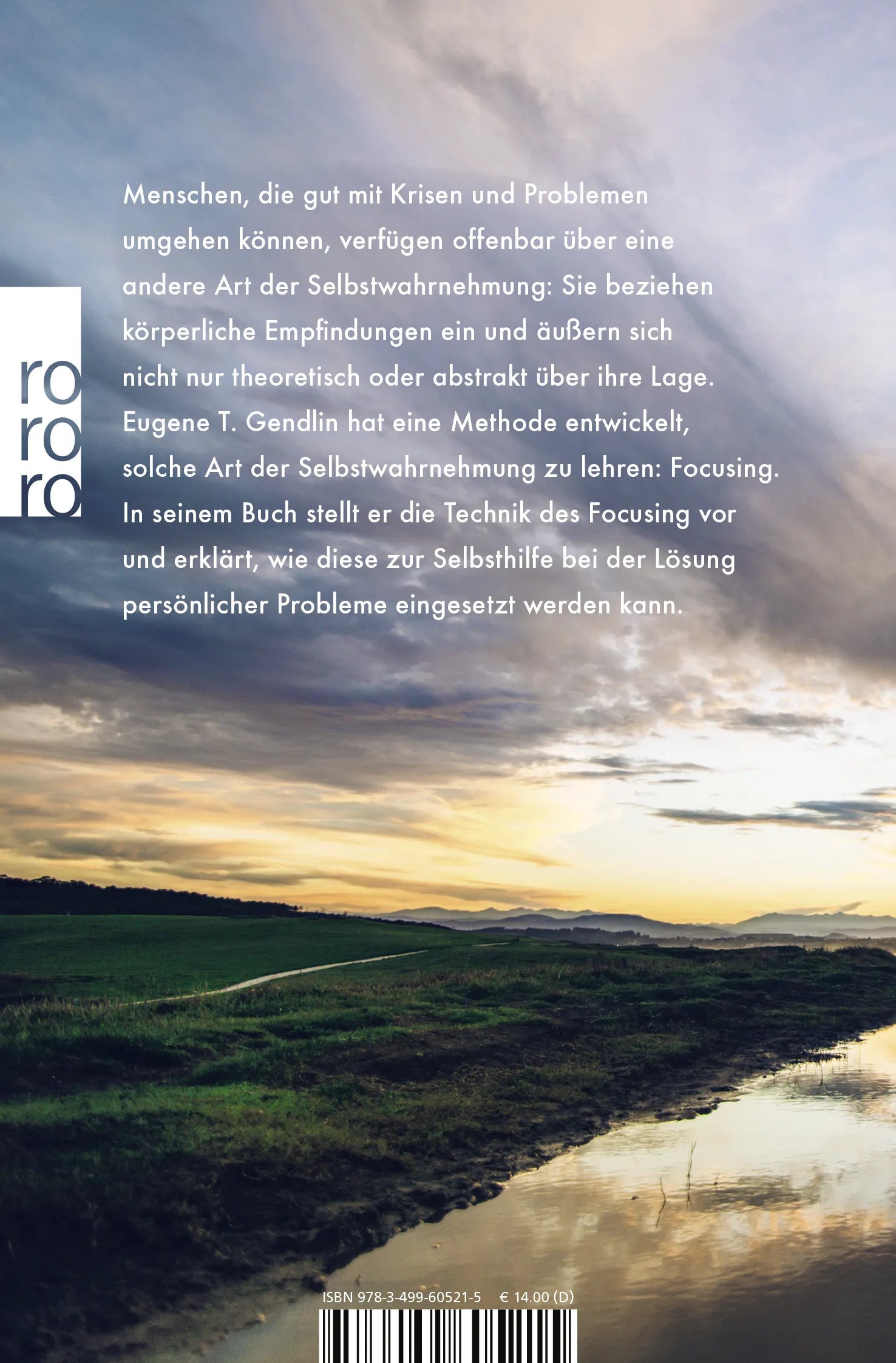 Buchrückseite von 'Focusing' mit Klappentext - Taschenbuch