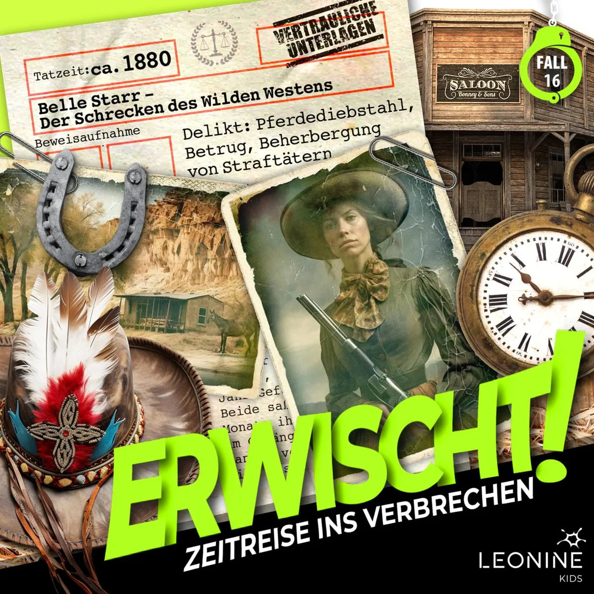 Cover: Folge 16: Belle Starr - Der Schrecken des Wilden Westens (Hörbuch Download) von Wolfgang Adenberg