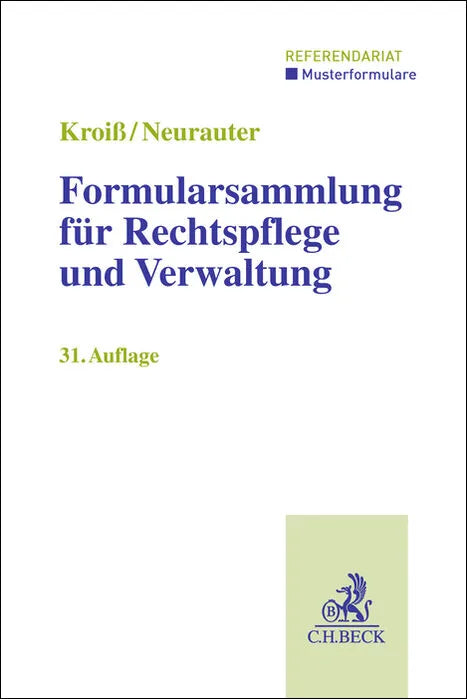 Buchcover von 'Formularsammlung für Rechtspflege und Verwaltung' - Taschenbuch von Werner Böhme