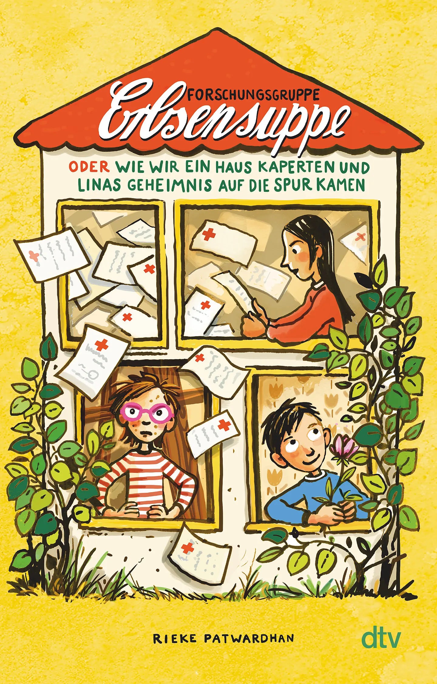 Buchcover von 'Forschungsgruppe Erbsensuppe auf neuer Mission: oder wie wir ein Haus kaperten und Linas Geheimnis auf die Spur kamen' - Taschenbuch von Rieke Patwardhan