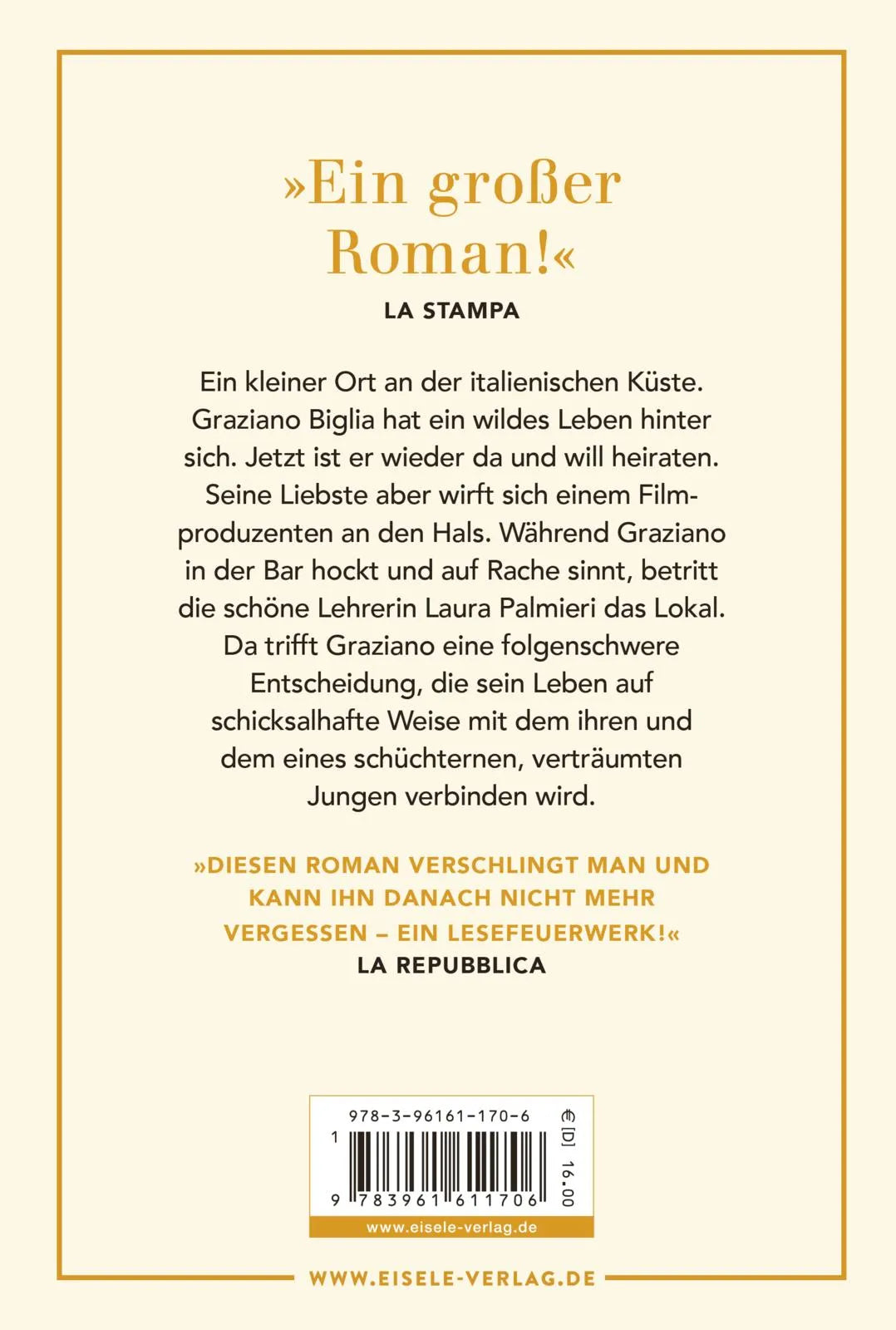 Buchrückseite von 'Fort von hier' mit Klappentext - Taschenbuch
