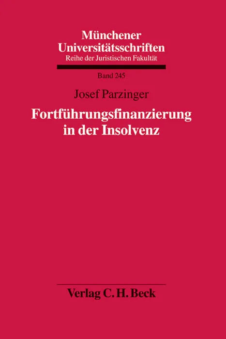 Buchcover von 'Fortführungsfinanzierung in der Insolvenz' - Taschenbuch von Josef Parzinger