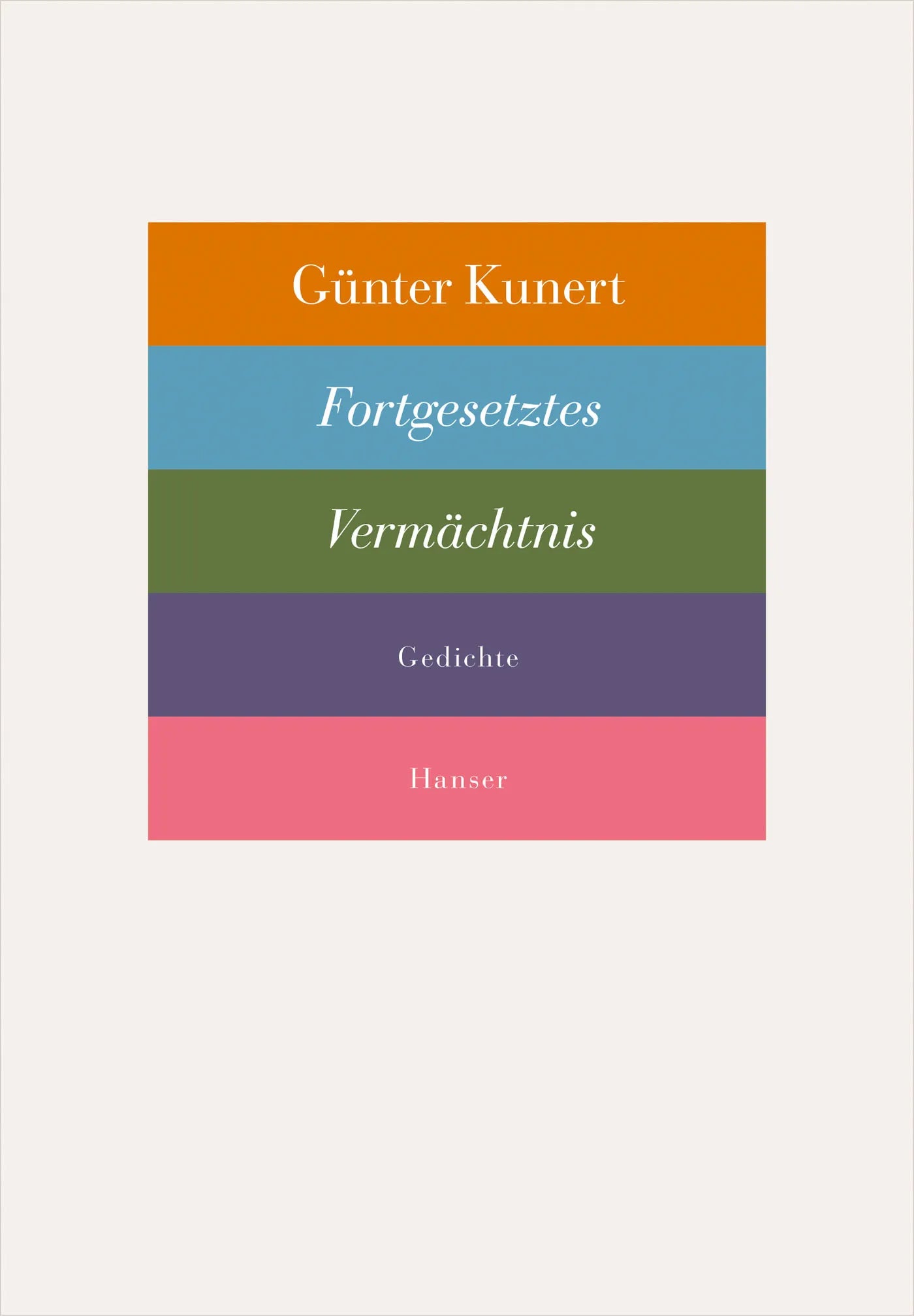 Buchcover von 'Fortgesetztes Vermächtnis' - Gebundene Ausgabe von Günter Kunert