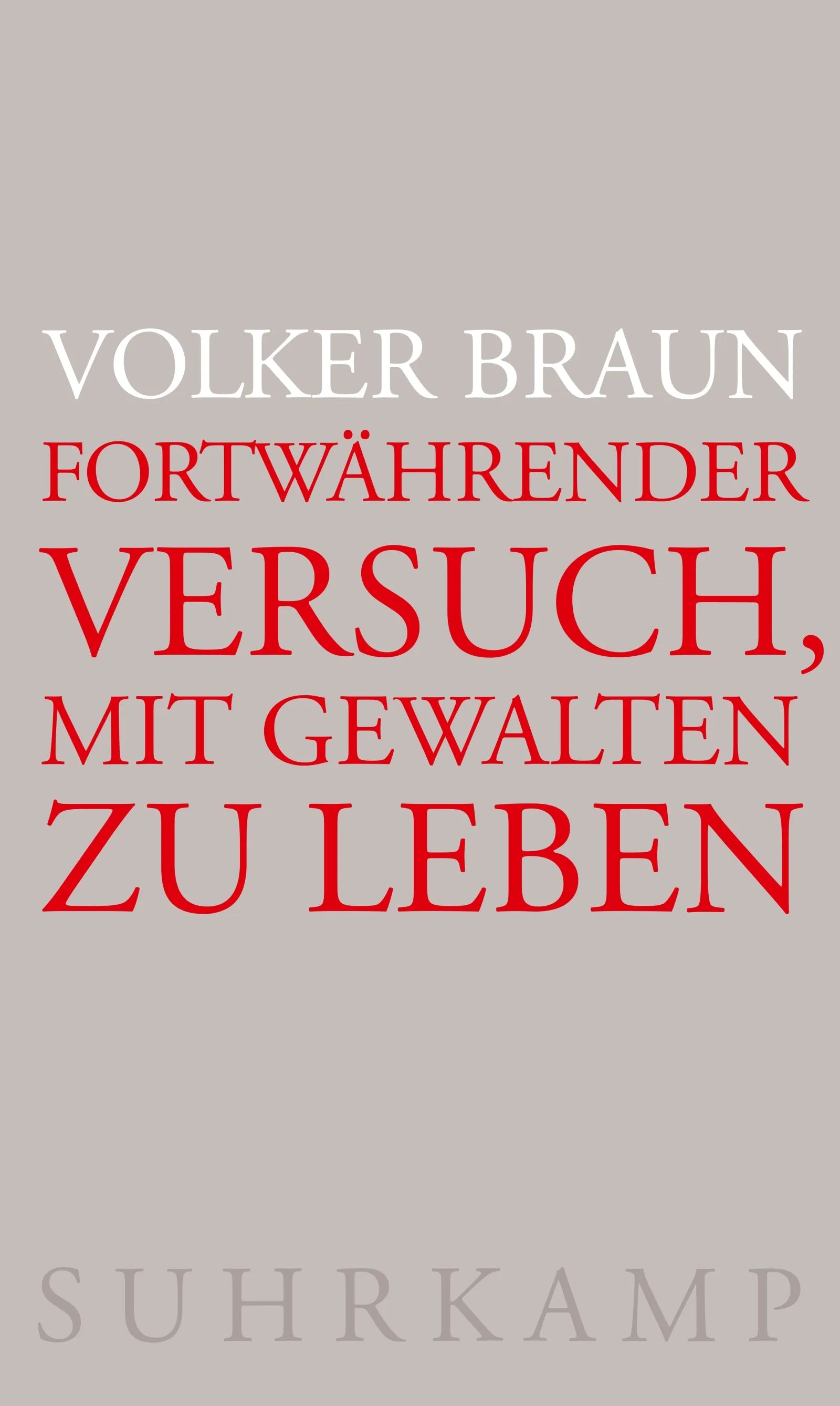 Cover: Fortwährender Versuch, mit Gewalten zu leben (E-Book) von Volker Braun