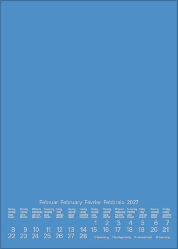 Foto-Malen-Basteln Bastelkalender A5 blau 2027 – Ansicht
