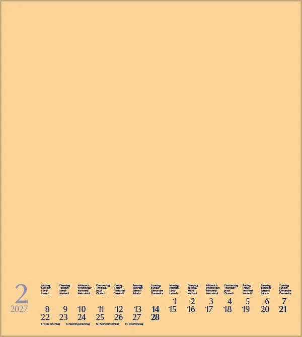 Foto-Malen-Basteln Bastelkalender beige 2027 – Ansicht
