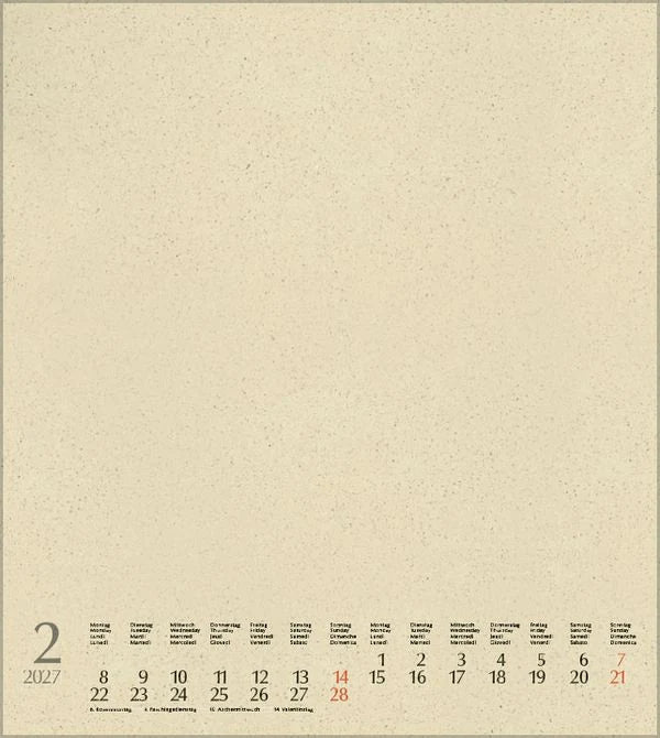 Foto-Malen-Basteln Bastelkalender Graspapier 2027 – Ansicht