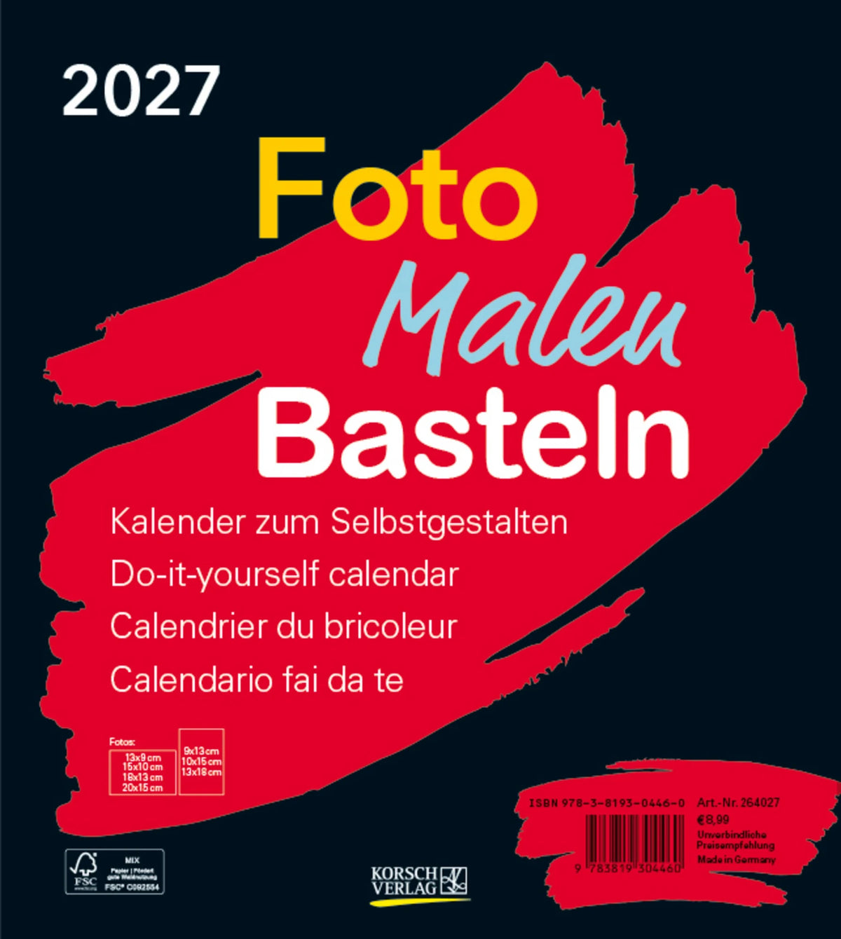 Bastelkalender: Foto-Malen-Basteln Bastelkalender schwarz 2027
