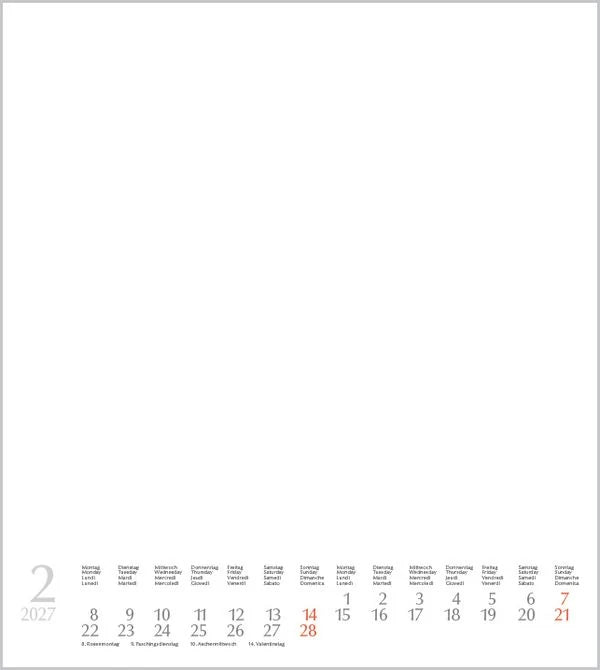 Foto-Malen-Basteln Bastelkalender weiß 2027 – Ansicht