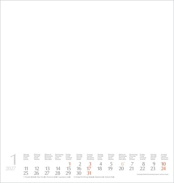 Foto-Malen-Basteln Bastelkalender weiß groß 2027 – Ansicht