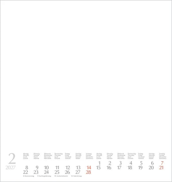 Foto-Malen-Basteln Bastelkalender weiß groß 2027 – Ansicht