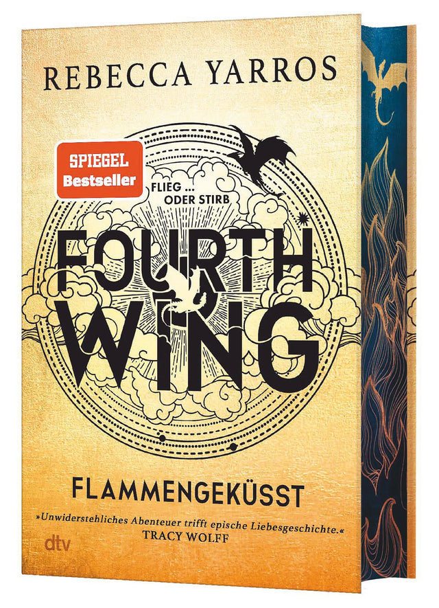 Buchcover von 'Fourth Wing – Flammengeküsst' - Gebundene Ausgabe von Rebecca Yarros