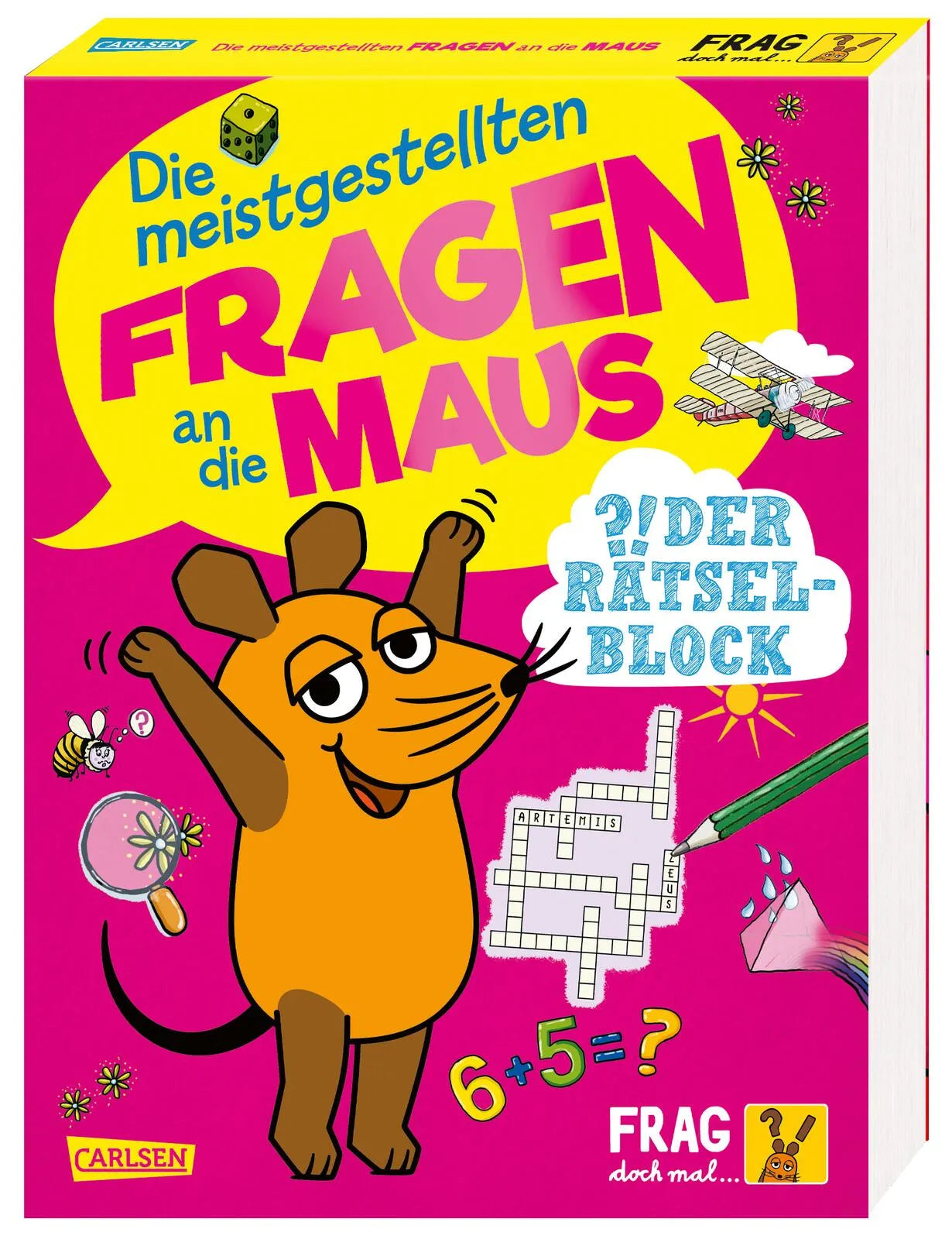 Buchcover von 'Frag doch mal ... die Maus: Die meistgestellten Fragen an die Maus - Der Rätselblock' - Taschenbuch von Linda Hartwig