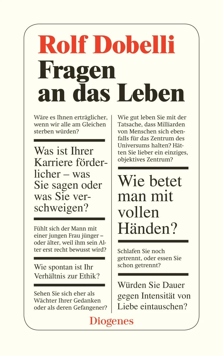 Buchcover von 'Fragen an das Leben' - Taschenbuch von Rolf Dobelli