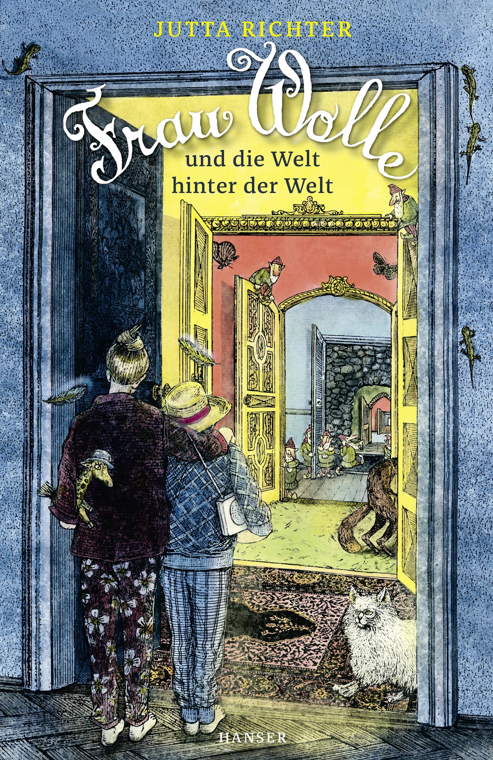 Buchcover von 'Frau Wolle und die Welt hinter der Welt' - Gebundene Ausgabe von Jutta Richter