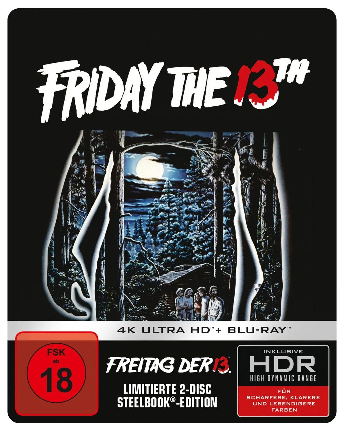 4K UHD Blu-ray-Cover: Freitag der 13.. Regie: Sean S. Cunningham